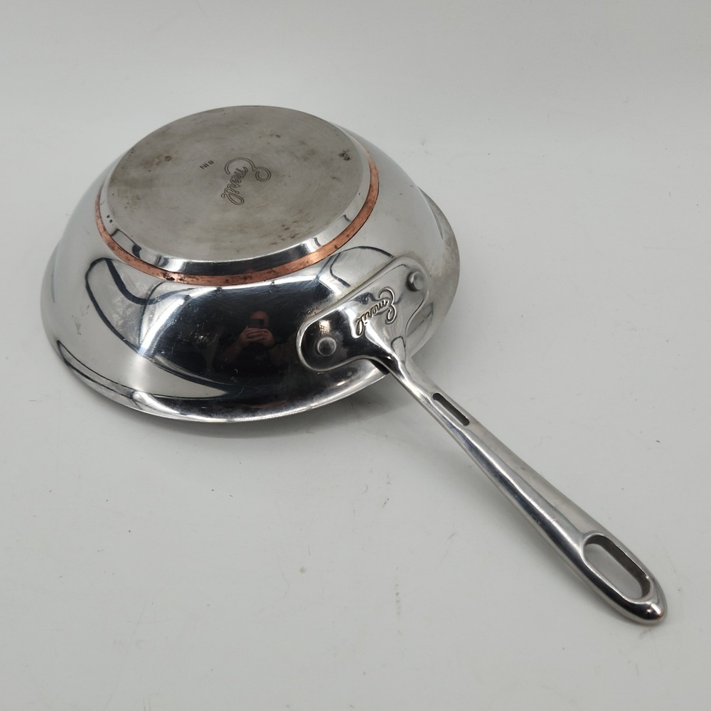 Emeril 8 Inch Stainless Steel Copper Core Base Skillet Fry Pan Silver Cookware